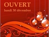 Caviste ouvert lundi 30 décembre pour les fêtes