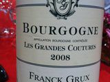 Bourgogne  Les Grandes Coutures  2008 - Domaine Franck Grux à Corpeau