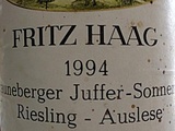 Moselle Riesling Auslese: Brauneberger Juffer Sonnenuhr 1994 et 2000 - Fritz Haag