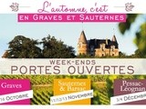 Pour le pont du 11 novembre, rendez-vous aux Portes Ouvertes de Sauternes et Barsac