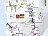 Les vins de France sous forme de plan de metro