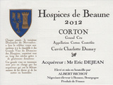 Dernières bouteilles disponibles en primeur des Hospices de Beaune 2012 : Corton Grand Cru cuvée docteur Peste