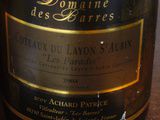 Coteaux du layon Les Paradis 2004 et toasts au foie gras à la gelée de piment d’espelette