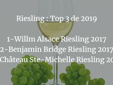 Riesling : Mon Top 3 de l'année 2019