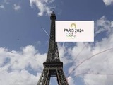 Jo 2021: Le drapeau géant de Paris 2024 n'a pas pu être déployé lors de la passation à cause du vent