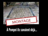 Pass sanitaire : Un qr code dans une mosaïque à Pompéi ? c'est un montage humoristique